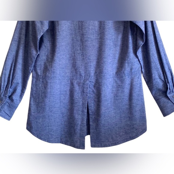 PRANA Hemp Blend Preppy Minimalist Sustainable Button Down Aster Tunic Sz S NWT - Picture 9 of 12